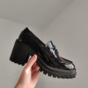 Seychelles Black Platform Loafers
